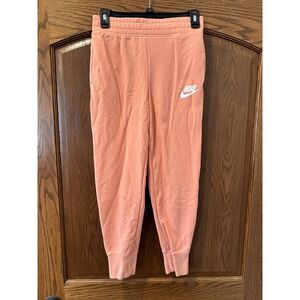 Nike Women's Medium Joggers Sweatpants Coral Peach Athleisure Sportswear Casual